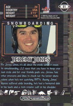 2000 Fleer Adrenaline #61 Jeremy Jones Back